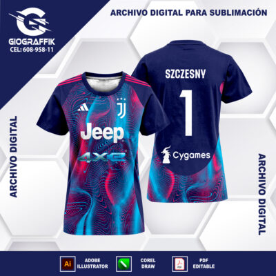 JUVENTUS FANTASY BLUE TRAMA MAGENTA