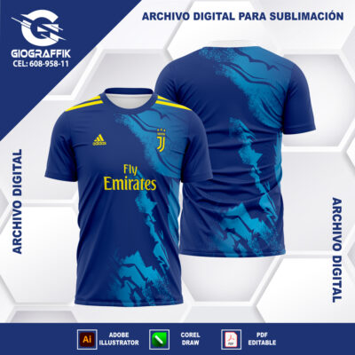 JUVENTUS GRUNGE COLORS BLUE ORANGE