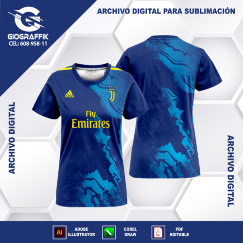 JUVENTUS GRUNGE COLORS BLUE ORANGE