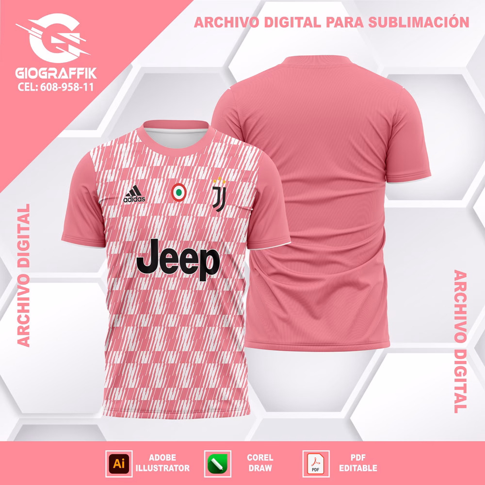 JUVENTUS TRAMA PATTERNS ROSADO