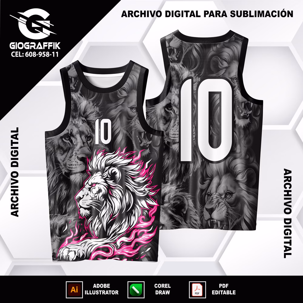 LEON LLAMAS MAGENTA BLANCO PATTERNS - Imagen 2
