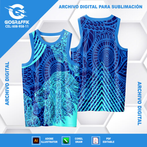 LEON MANDALA VERDE AGUA BLUE