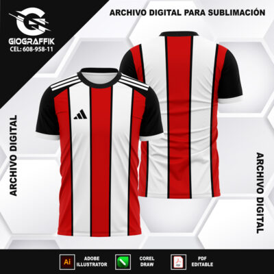 LINEAS RED BLACK WHITE