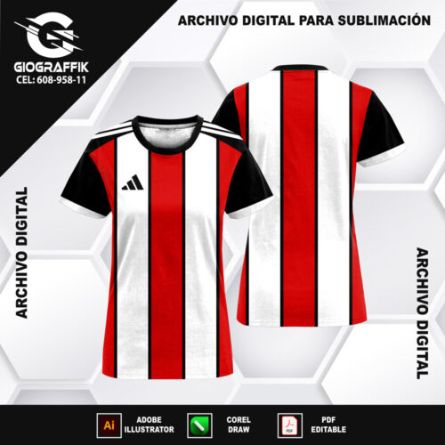LINEAS RED BLACK WHITE