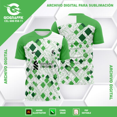 LIVERPOOL GEOMETRIC TRAMA GREEN