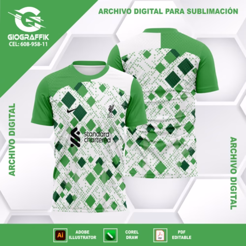 LIVERPOOL GEOMETRIC TRAMA GREEN