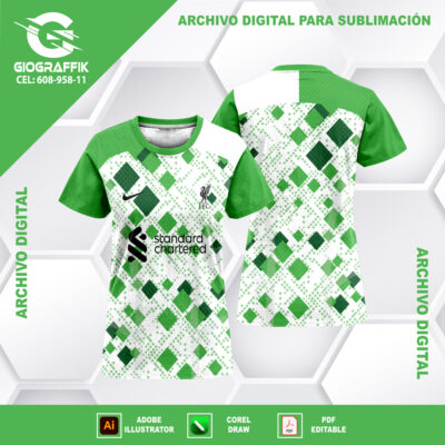 LIVERPOOL GEOMETRIC TRAMA GREEN