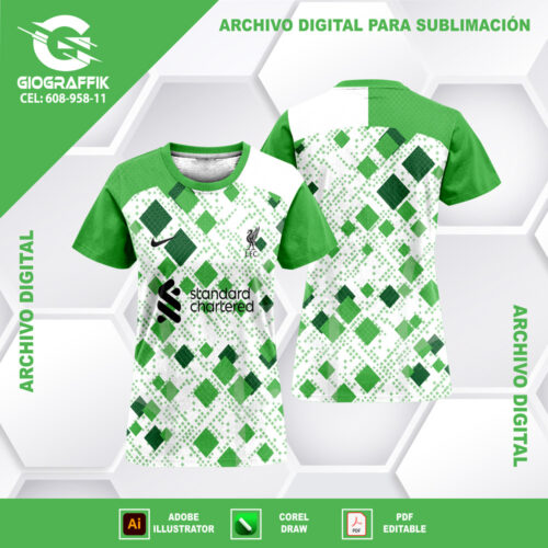 LIVERPOOL GEOMETRIC TRAMA GREEN