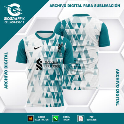 LIVERPOOL TRIANGLE BLUE DEGRADE