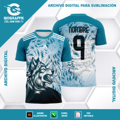 LOBO BLUE DEGRADE PATTERN PELO PUNTA