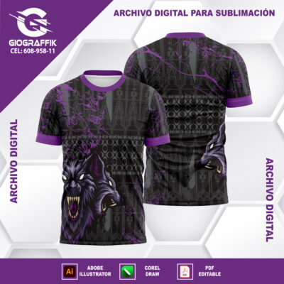 LOBO DUO MORADO PATTERN GRIS