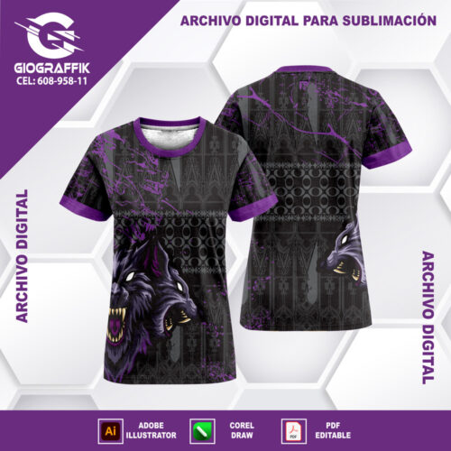 LOBO DUO MORADO PATTERN GRIS