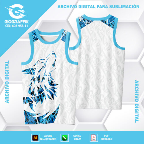 LOBO TEXTURA CELESTE GRUNGE GRIS