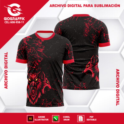 LOBOS RED GRUNGE BLACK FEROZ CONCEPT