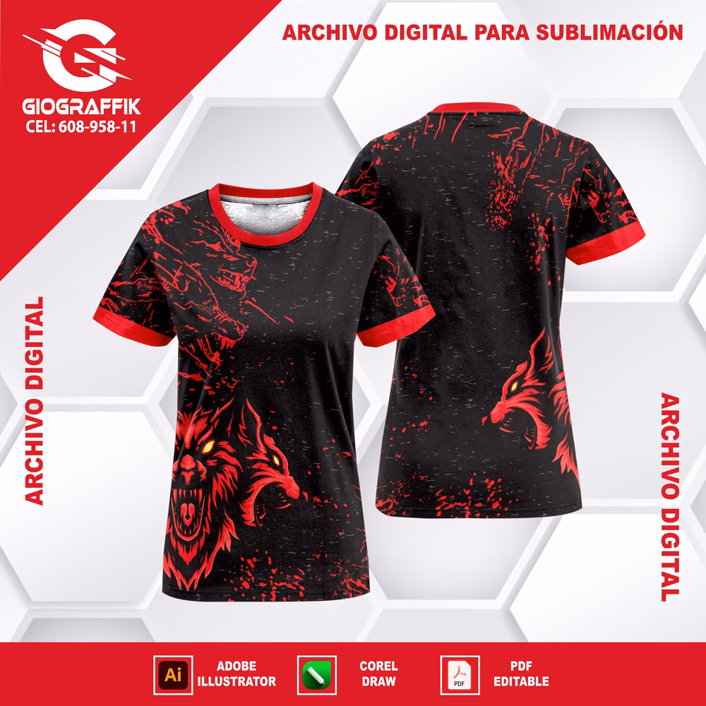 LOBOS RED GRUNGE BLACK FEROZ CONCEPT - Imagen 3
