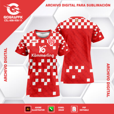 MAINZ HOME RED GEOMETRIC 2024-25