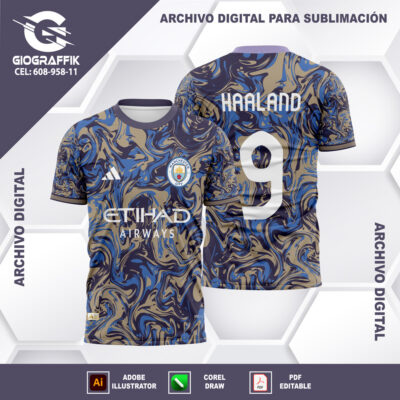 MANCHESTER CITY ACUARELA GOLD