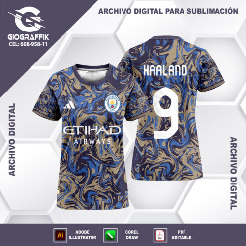 MANCHESTER CITY ACUARELA GOLD