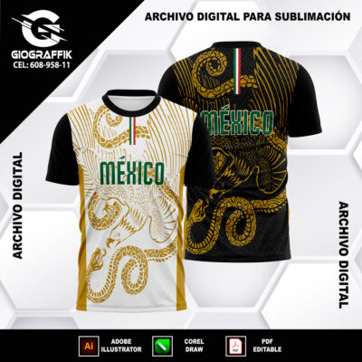 MEXICO DRAGON YELLOW MOSTAZA BLACK PATTERN