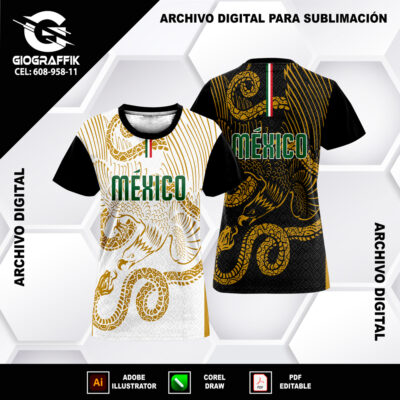MEXICO DRAGON YELLOW MOSTAZA BLACK PATTERN