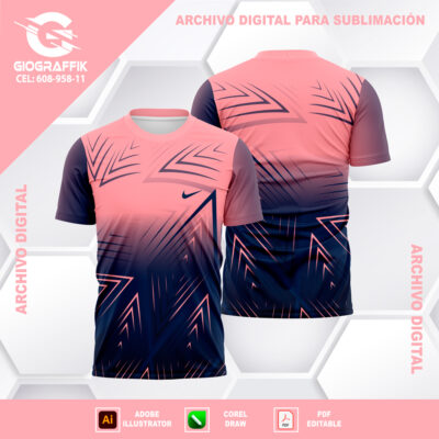 GEOMETRIC DEGRADE ROSADO BLUE