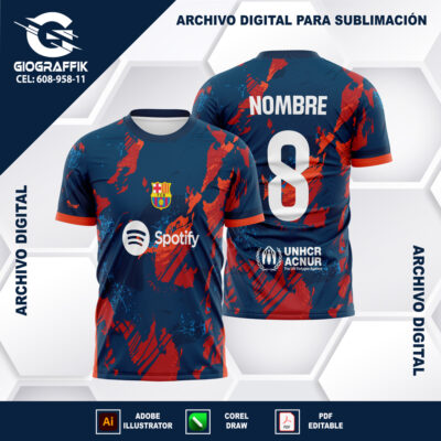 BARCELONA GRUNGE ORANGE BLUE PINTURA