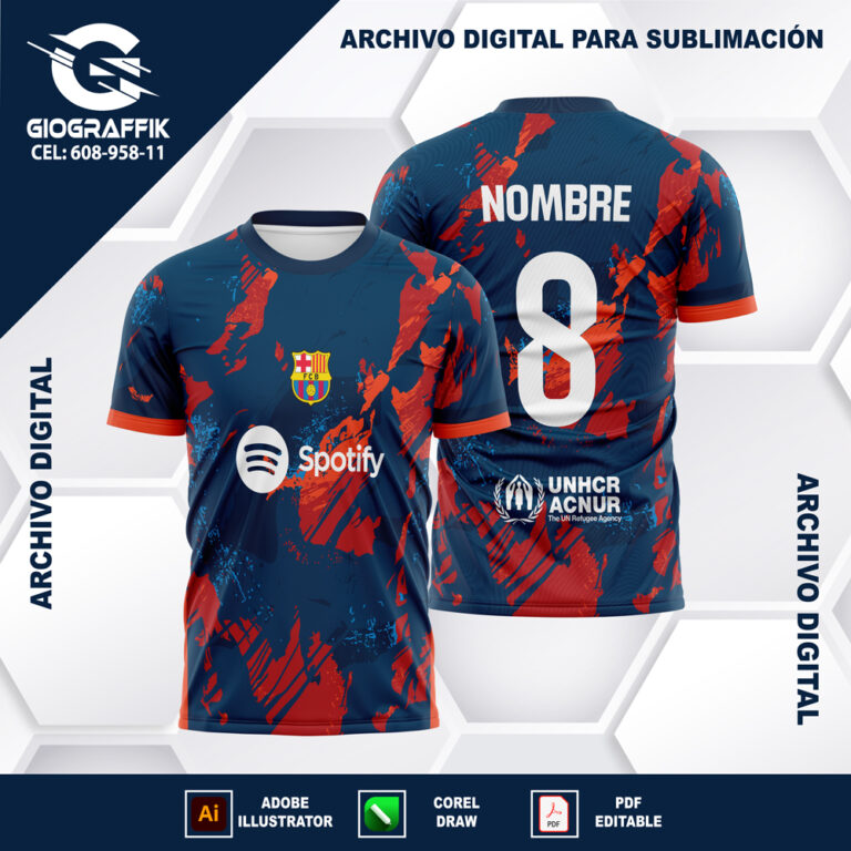 BARCELONA GRUNGE ORANGE BLUE PINTURA