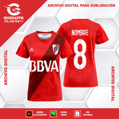 RIVER PLATE RED FLORAL