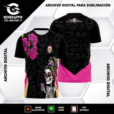 MUERT BLACK CALABERAS PATTERN CRANES