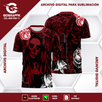 MUERT BLACK GUINDO GRUNGE FLORAL BLANCO