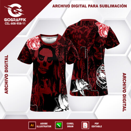 MUERT BLACK GUINDO GRUNGE FLORAL BLANCO