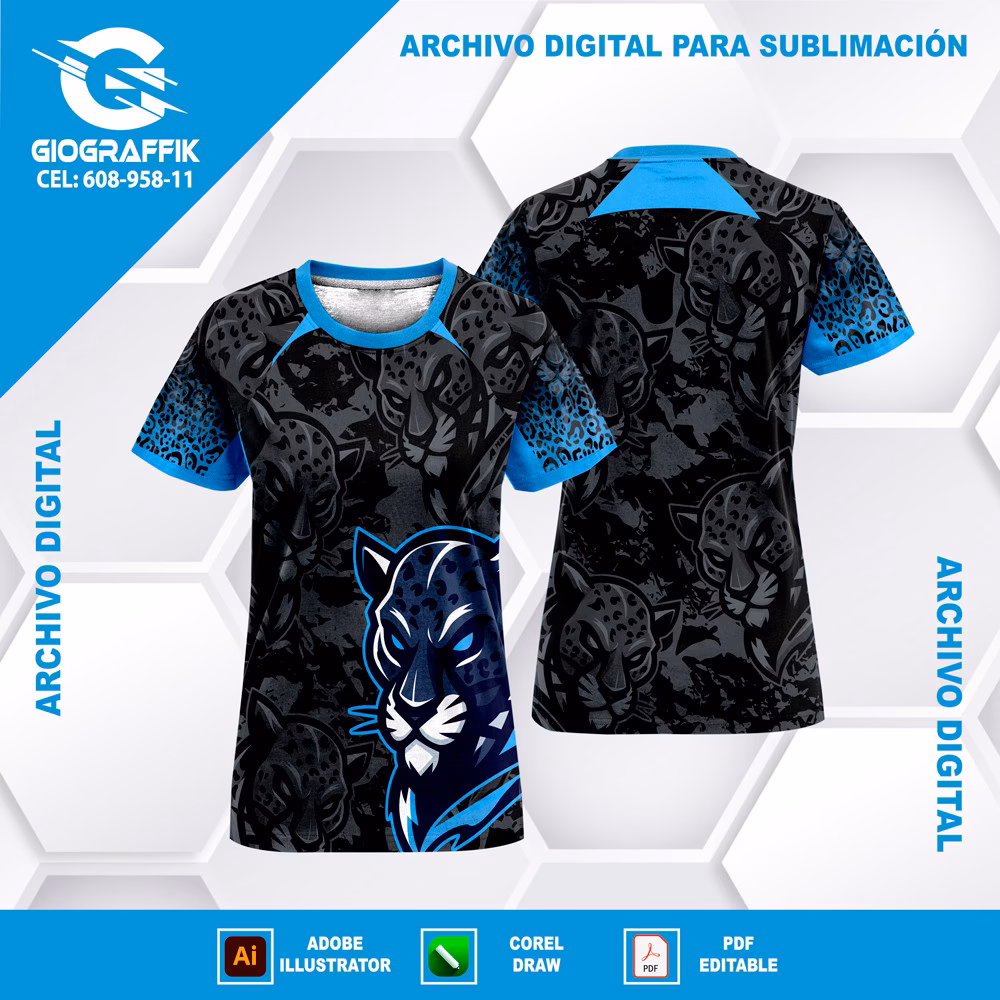 PANTERA CIAN PATTERN PATITA DEGRADE PLOMO - Imagen 2