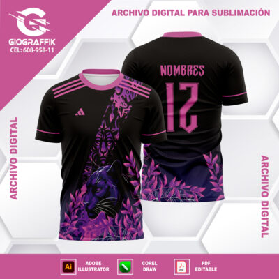 PANTERA FLORAL MORADO LINEA CRUZADA