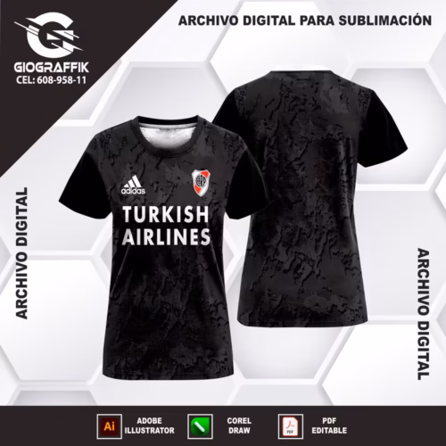 RIVER PLATE BLACK GRUNGE