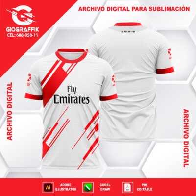 RIVER PLATE GEOMETRIC DEGRADE RED