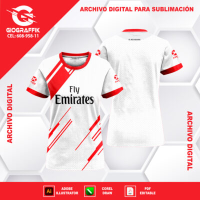 RIVER PLATE GEOMETRIC DEGRADE RED