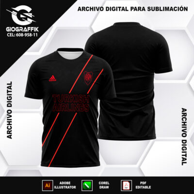 RIVER PLATE RED BLACK GRUNGE