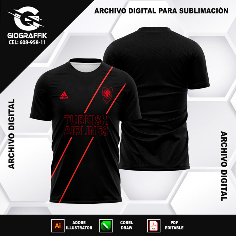 RIVER PLATE RED BLACK GRUNGE