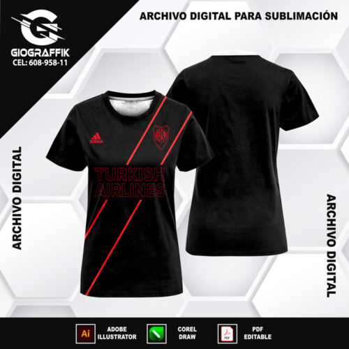 RIVER PLATE RED BLACK GRUNGE