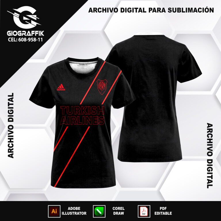 RIVER PLATE RED BLACK GRUNGE