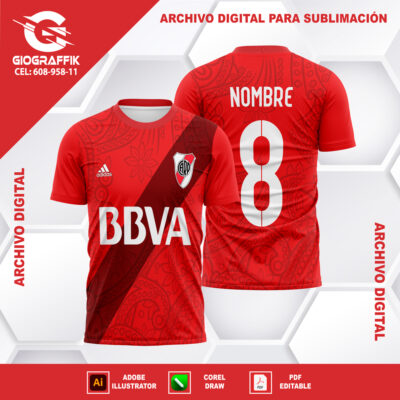 RIVER PLATE RED FLORAL