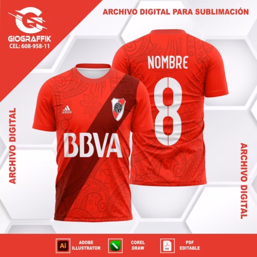 RIVER PLATE RED FLORAL