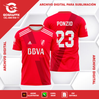 RIVER PLATE RED GEOMETRIC