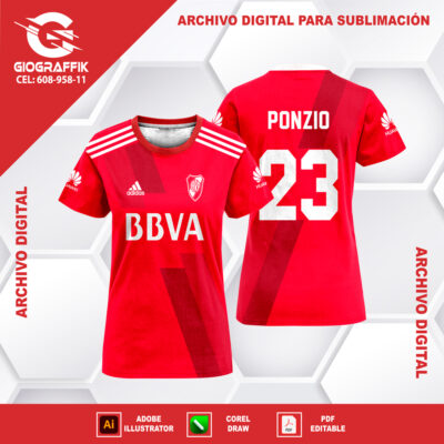 RIVER PLATE RED GEOMETRIC
