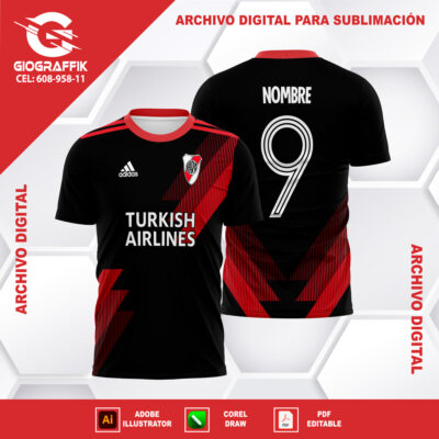 RIVER PLATE RED LINEAS VERTICAL