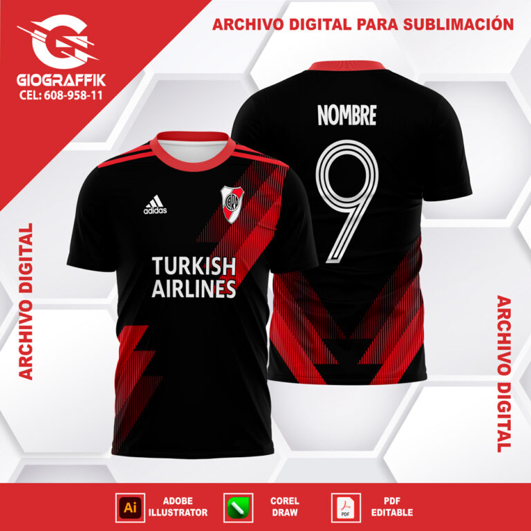 RIVER PLATE RED LINEAS VERTICAL