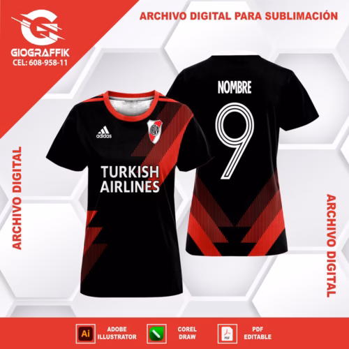 RIVER PLATE RED LINEAS VERTICAL