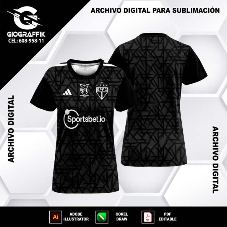 SAO PAULO FC PATTERN BLACK 2024