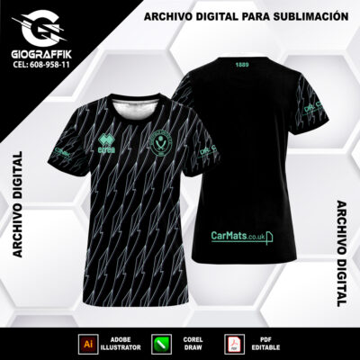 SHEFFIELD UNITED BLACK PATTERN