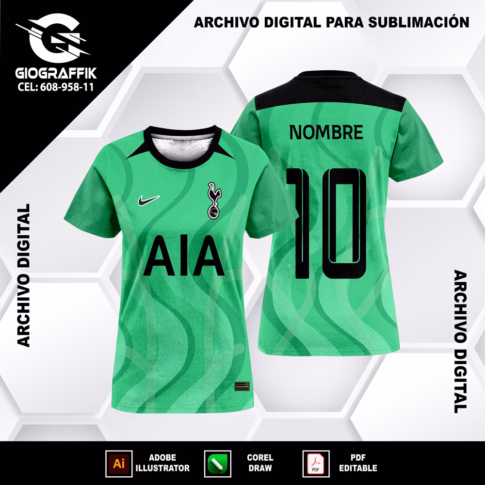 TOTTENHAM HOTSPUR GREEN TRAMA 2024 - Imagen 2